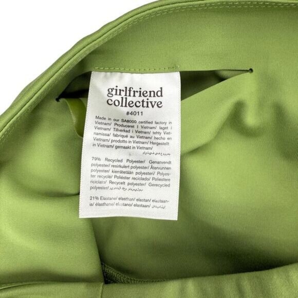 NWT GIRLFRIEND COLLECTIVE High Rise Pocket Bike Short in Mantis Sz Small - Picture 5 of 6